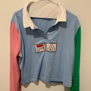 Full cropped collared shirt